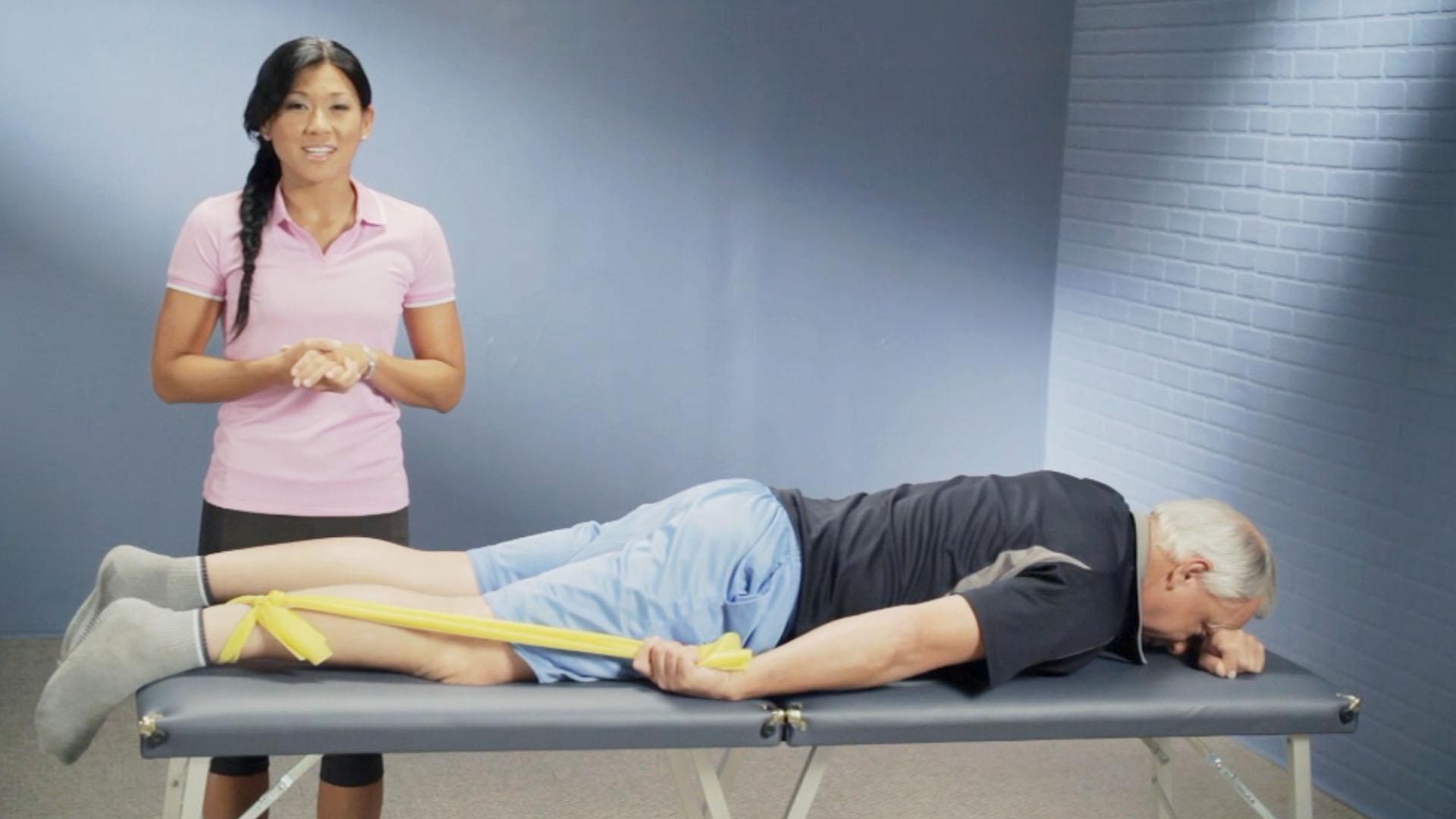 Quad Stretch in Prone Position
