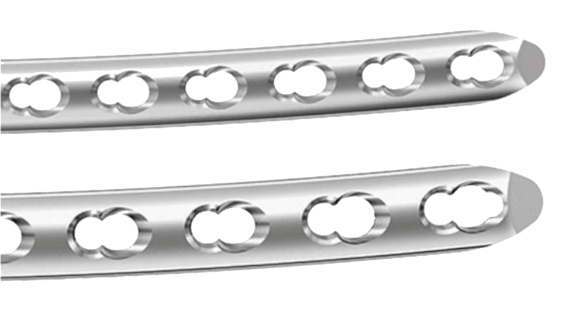 Curved locking compression plates